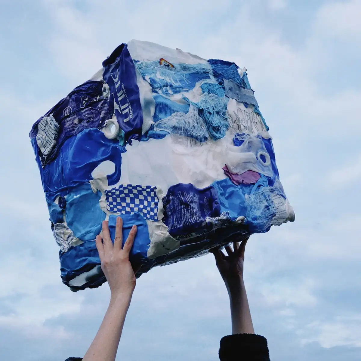 Blue cube, landscape